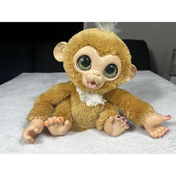 FurReal Friends Check Up Zandi Interactive Plush Pet Monkey 2017 Sound Working - Picture 1 of 11
